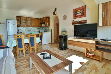 Apartments BALEN * kitchen, dining area, seating area, flat-screen TV...